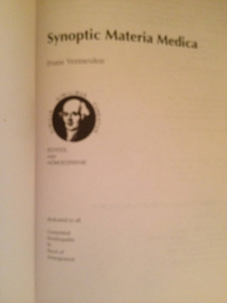 Synoptic Materia Medica: Edward O'Sullivan, Frans Vermeulen